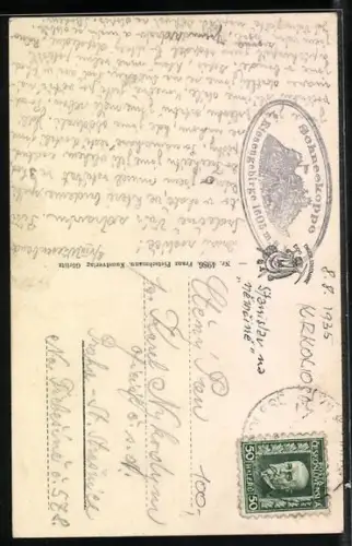 AK Riesengebirge, Pantschefall, Riesenbaude, Mannsteine, Hainfall