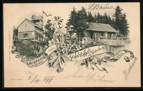 AK Enzianhütte am Kieneck, Berghütte mit Aussichtsturm, Schutzhaus am Unterberg