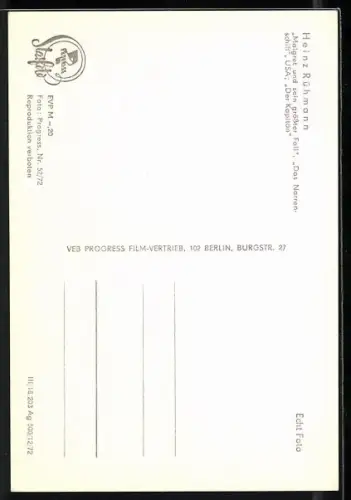 AK Schauspieler Heinz Rühmann in dem Film Der Kapitän