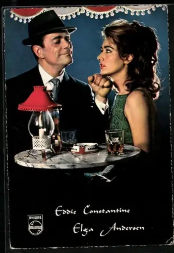 AK Schauspieler Eddie Constantine und Schauspielerin Elga Andersen