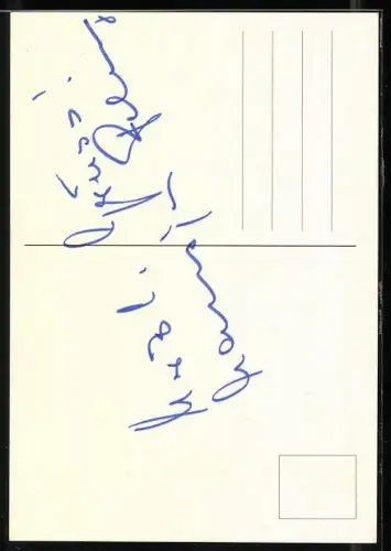 AK Schauspieler Hansjörg Felmy mit einer Polaroid-Kamera, Autogaramm