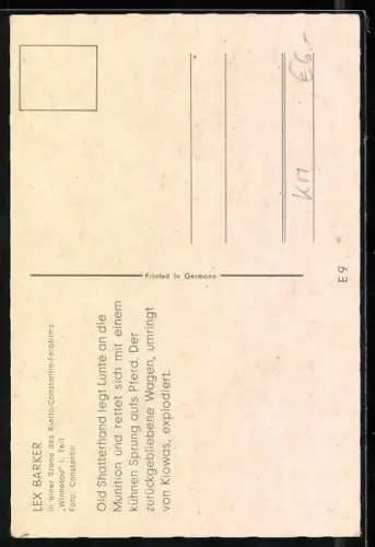 AK Lex Barker, Schauspieler in Winnetou