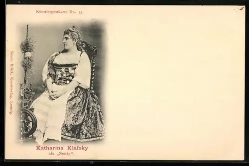 AK Schauspielerin Katharina Klafsky als Senta