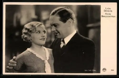 AK Schauspielerin Lien Deyers und Schauspieler Hans Brausewetter in einer gemeinsamen Filmszene