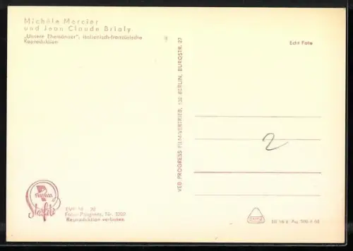 AK Schauspieler Claude Brialy und Michèle Mercier in Unsere Ehemänner