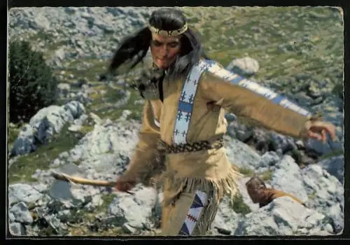 AK Schauspieler Pierre Brice in Winnetou I. Teil