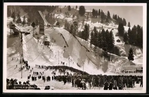 AK Garmisch-Partenkirchen, Kleine u. grosse Olympiaschanze