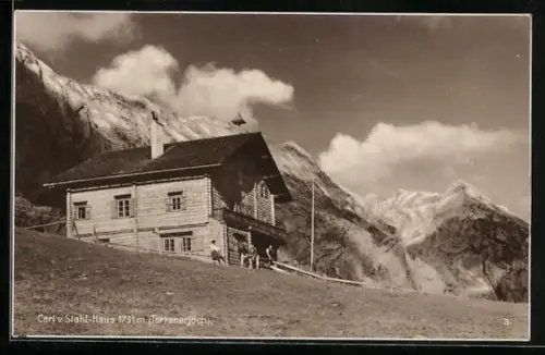 AK Carl von Stahl-Haus, Berghütte am Torrenerjoch