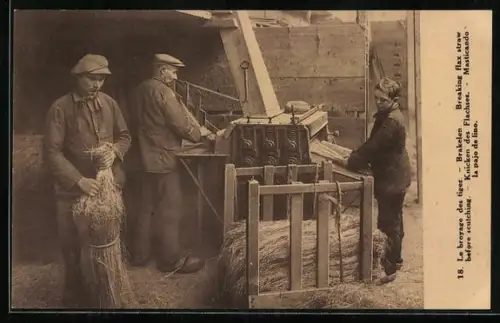 AK Knicken des Flachses, Landwirtschaft