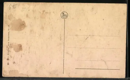 AK Frau beim Herstellen von Spitze, klöppeln