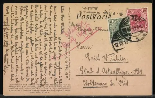 Künstler-AK Diefenbach: Scherenschnitt, Per aspera ad astra, Nr. 28, Harfe- und Trompetenspieler