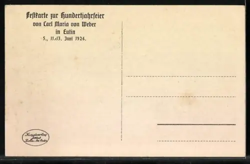 AK Komponist Carl Maria von Weber, Eutin, Weber`s Geburtshaus