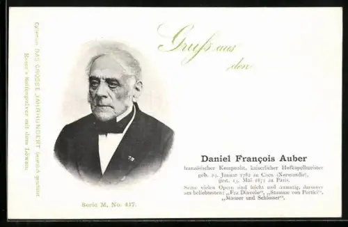 AK Porträtbild von Daniel Francois Auber