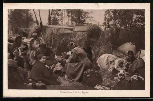 AK Russisch-Polen, polnische Mütter mit ihren Kindern