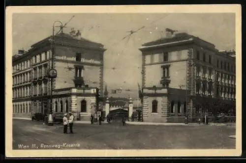 AK Wien, Blick auf die Rennweg-Kaserne