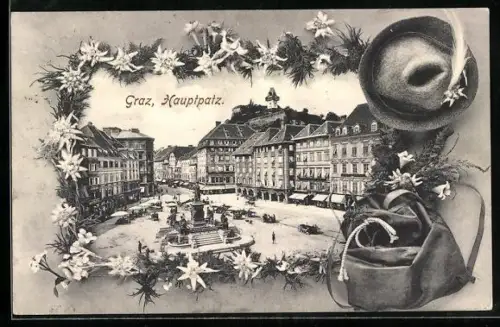 AK Graz, Blick auf den Hauptplatz