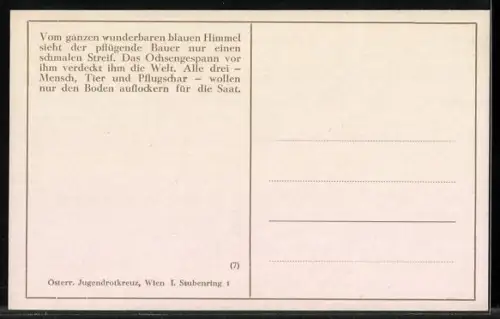 Künstler-AK Albin Egger-Lienz: Pflüger mit Ochsengespann
