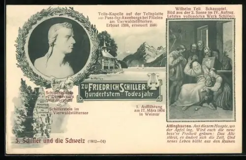 AK Zum 100sten Todestage Friedrich von Schiller