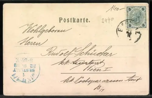 AK Eisenerz, Teilansicht mit Kirche