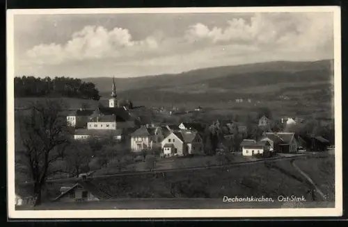 AK Dechantskirchen /Ost-Stmk., Gesamtansicht mit Umgebung aus der Vogelschau