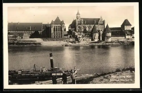 AK Marienburg / Malbork, Schloss von der Westseite