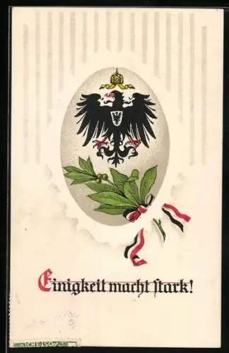 AK Reichsadler mit Zweig