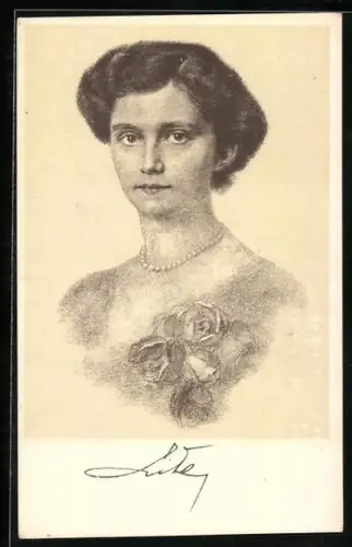 AK Kaiserin Zita von Österreich, Kopfportrait