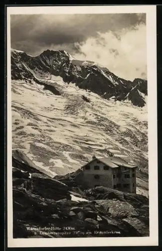 AK Warnsdorfer-Hütte, Gesamtansicht im Winter
