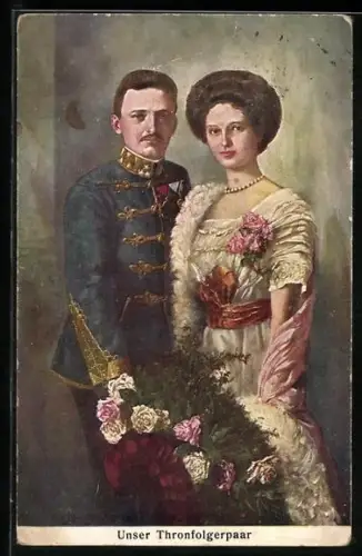 Künstler-AK Unser Thronfolgerpaar, Karl Franz Josef und Zita