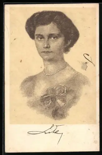 AK Kaiserin Zita von Österreich, Kopfportrait