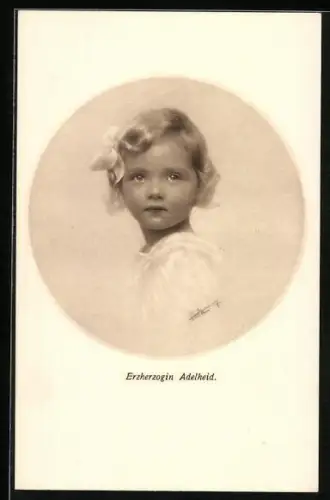 AK Erzherzogin Adelheid von Österreich als junges Mädchen