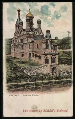 AK Karlsbad, Russische Kirche