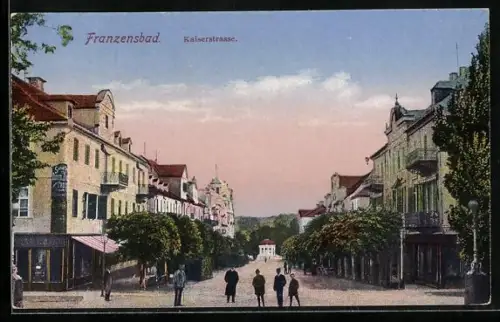 AK Franzensbad, Blick in die Kaiserstrasse