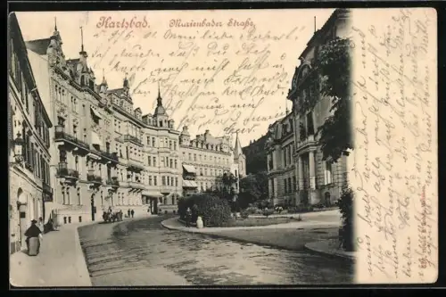 AK Karlsbad, Marienbader Strasse