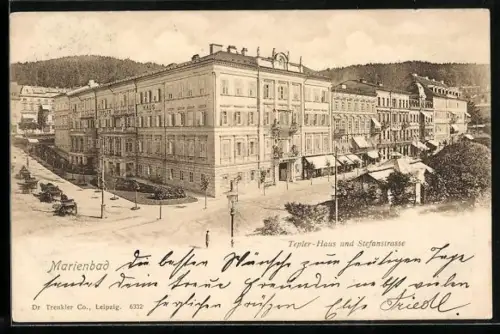AK Marienbad, Tepler-Haus und Stefanstrasse