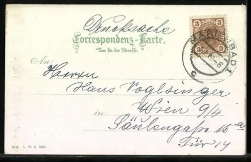 AK Marienbad, Kaiserstrasse mit Allee