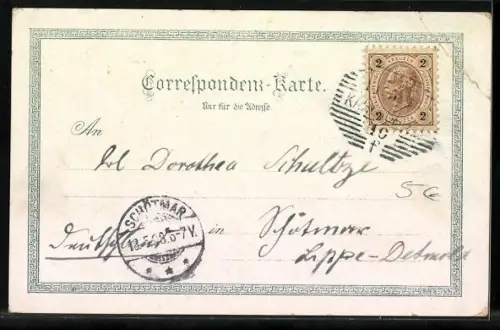 Lithographie Karlsbad, Restaurant Pupp`s Etablissement, Kaiserbad