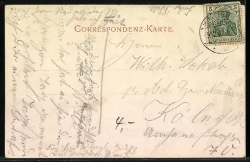 AK Karlsbad, Partie am Marktplatz