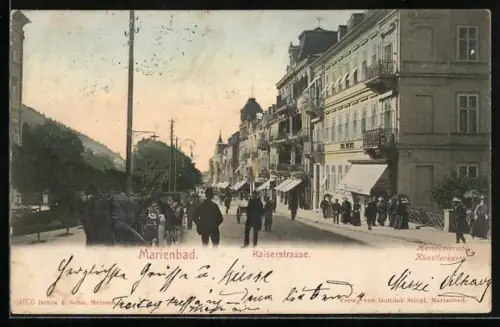 AK Marienbad, Gasthof zur Eiche in der Kaiserstrasse