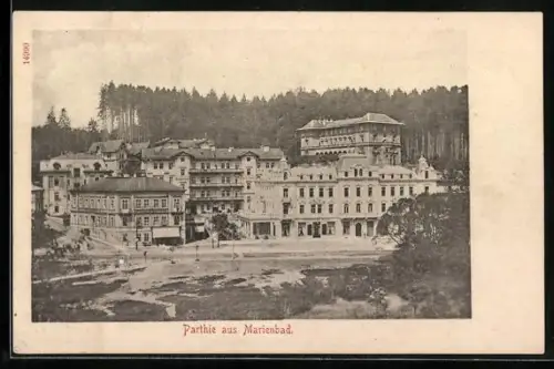 AK Marienbad, Partie im Ort