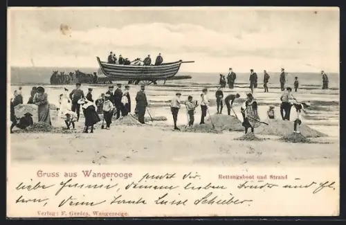 AK Wangerooge, Rettungsboot und Strand, Seenotrettung