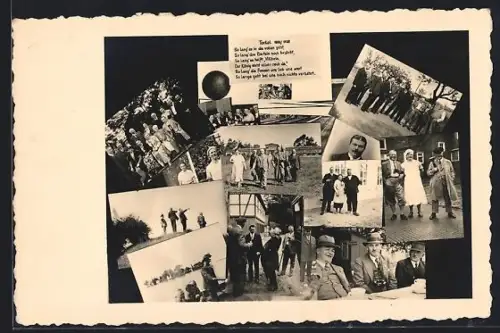 AK Nonnenhorn, Gasthaus Torkel 1938, Gruppenbilder