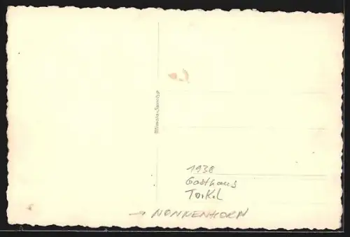 AK Nonnenhorn, Gasthaus Torkel 1938, Gruppenbilder
