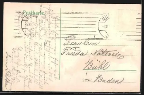 AK München, Schwantaler Strasse mit St. Paulskirche