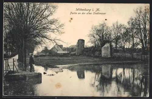 AK Wittenburg i. M., Partie an der alten Stadtmauer