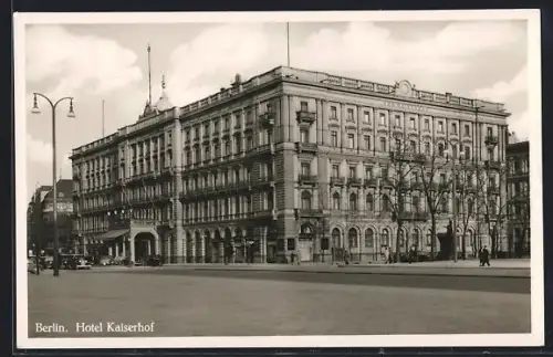 AK Berlin, Hotel Kaiserhof am Wilhelmplatz