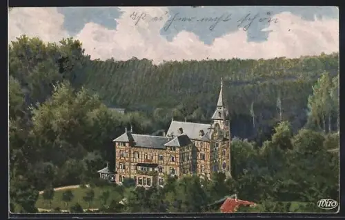 Künstler-AK Sülzhayn /Südharz, Sanatorium Waldhaus