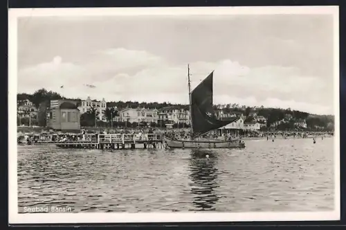 AK Bansin, Segelboot mit Blick zum Strand