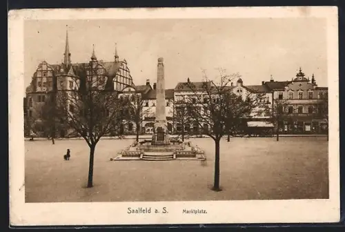 AK Saalfeld a. S., Marktplatz