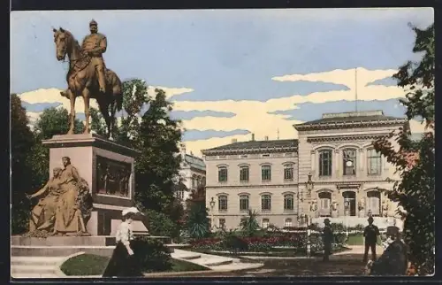 AK Kiel, Universität, Kaiser-Wilhelm-Denkmal